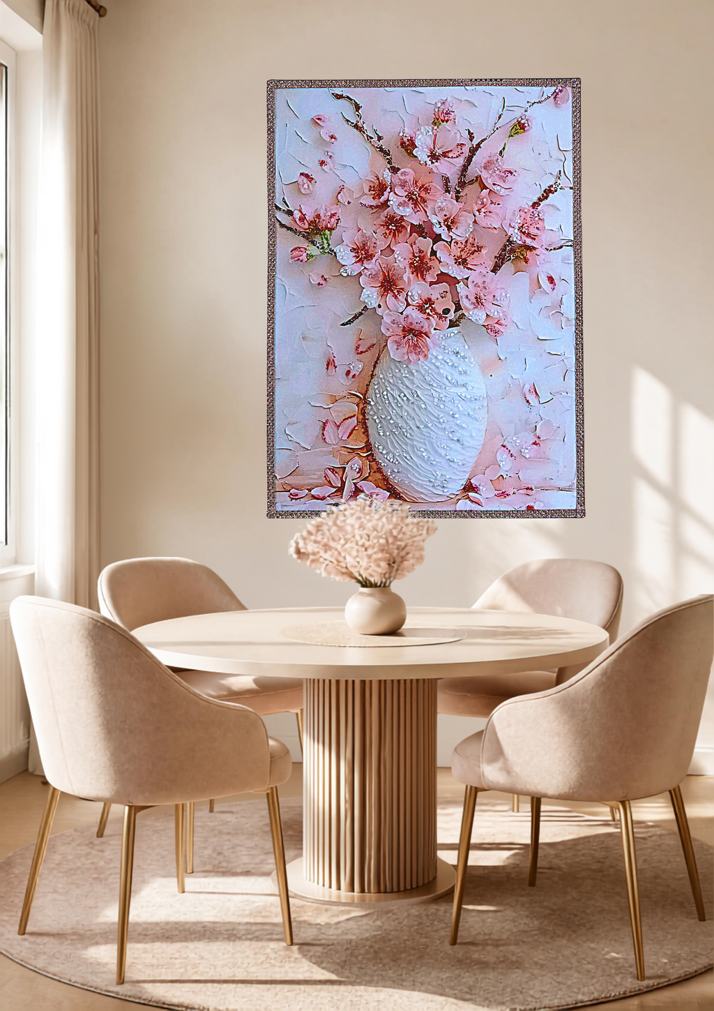 Bring softness, warmth and refined character to your home with the delicate blush tones and handcrafted details of Blush Peony Vase.