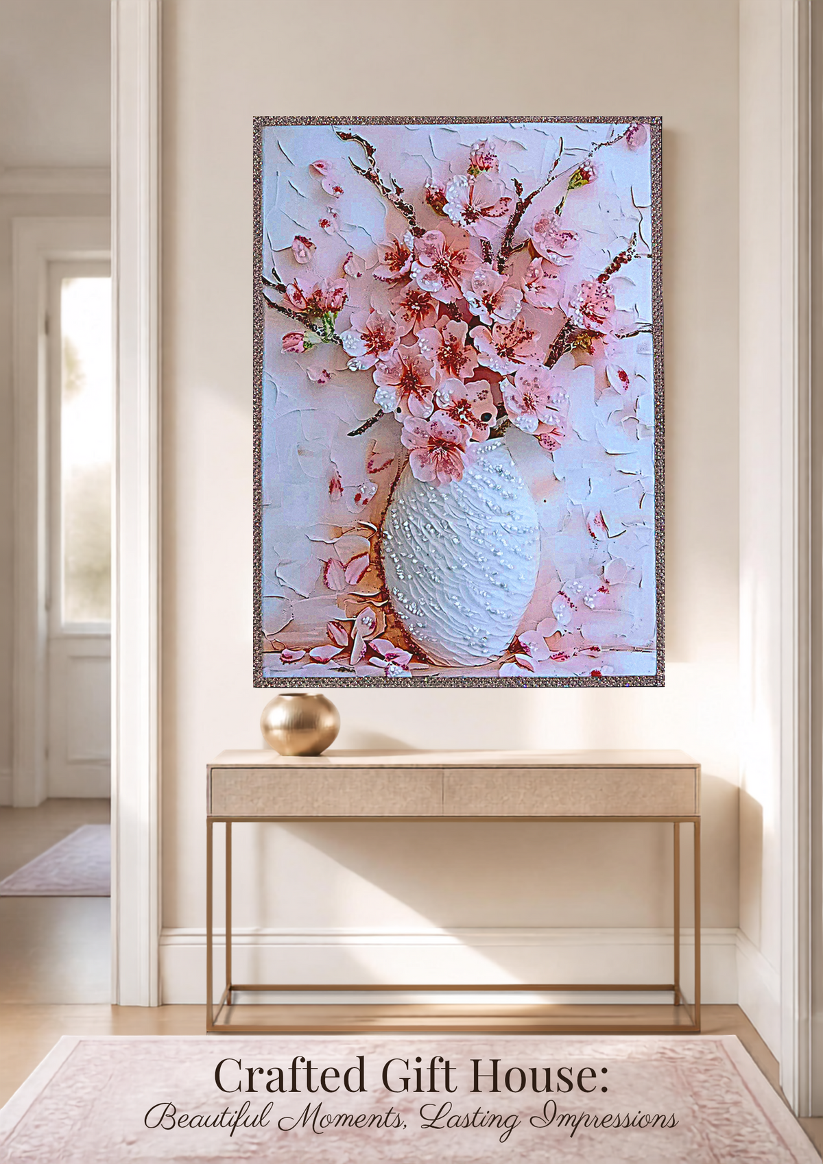 Add character and elegance to your hallway or console area with Blush Peony Vase, creating a welcoming feature that draws the eye.