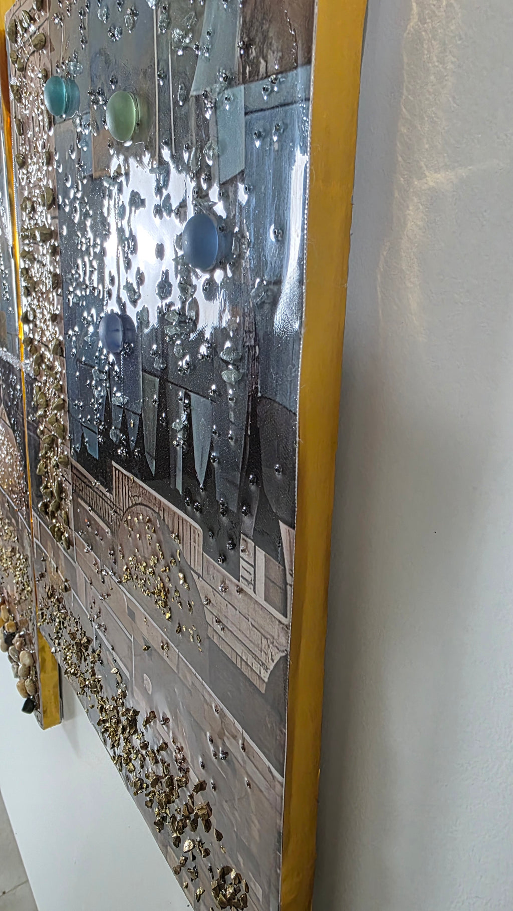 Emerald Dome five-panel Jerusalem mixed-media wall art — view 10