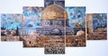 Emerald Dome five-panel Jerusalem mixed-media wall art